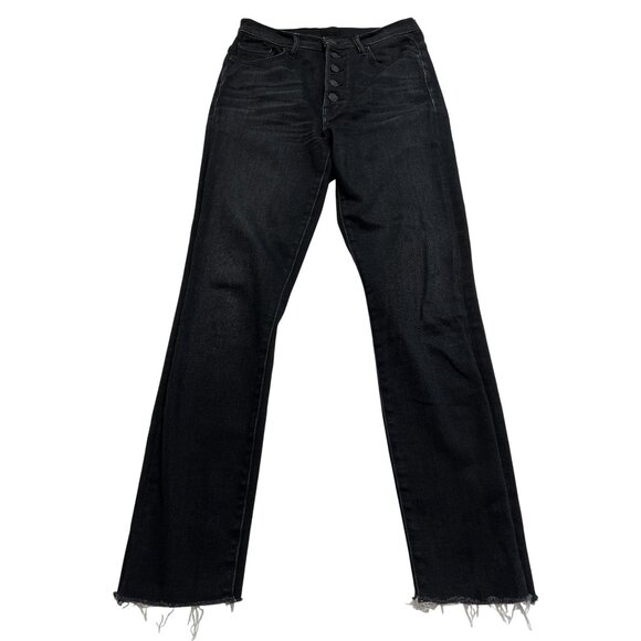 MOTHER The Pixie Swooner Ankle Fray Jeans in Thunder Road